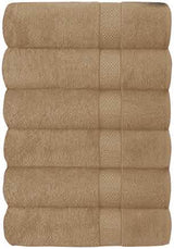 6-Piece Hotel & Spa 100% Cotton Bath Towel Set TAUPE Bath - Tophatter Daily Deals