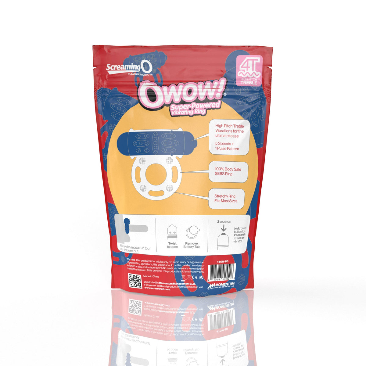 Owow 4T High Pitch Treble (Blueberry) > Cock Ring > Vibrating - Tophatter Daily Deals
