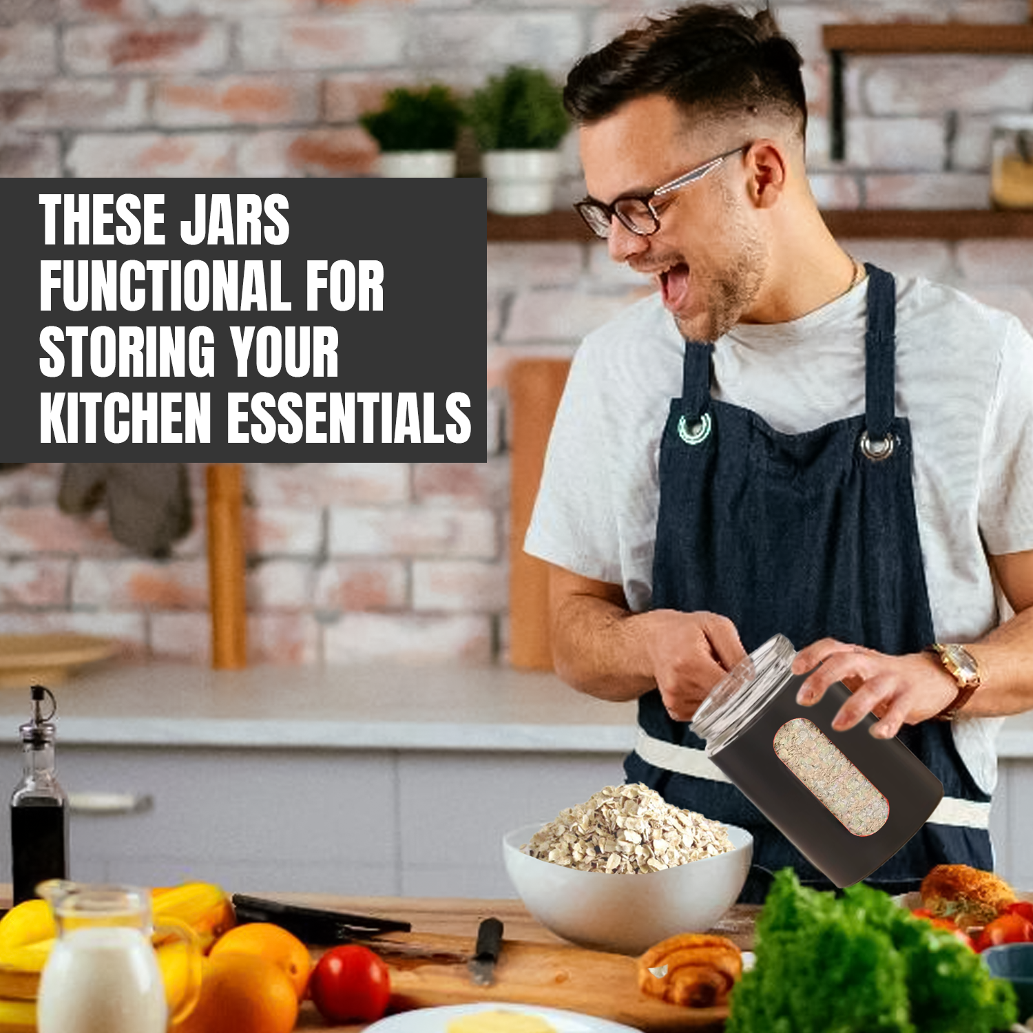 Tea Coffee Sugar Jars – Modern Storage Containers Set for Kitchen Counter Organization Kitchen - Tophatter Daily Deals