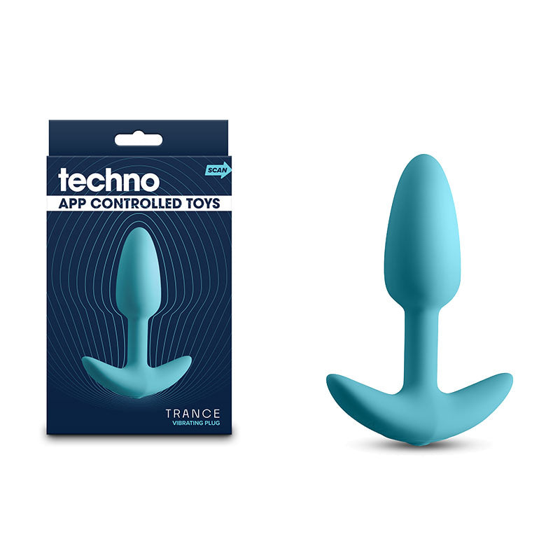 Techno Trance Blue 10.9 cm Butt Plug App Control > Anal Range > Vibrating Butt Plugs - Tophatter Daily Deals