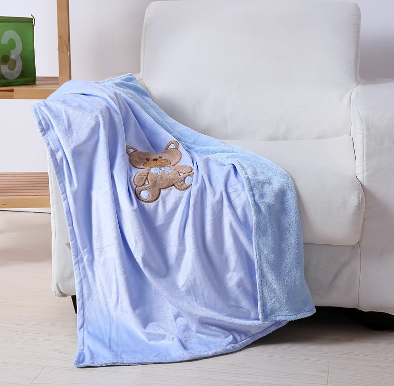 Baby & Toddler Blankets Teddy Blue Bedding - Tophatter Daily Deals