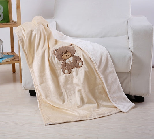 Baby & Toddler Blankets Teddy Cream Bedding - Tophatter Daily Deals