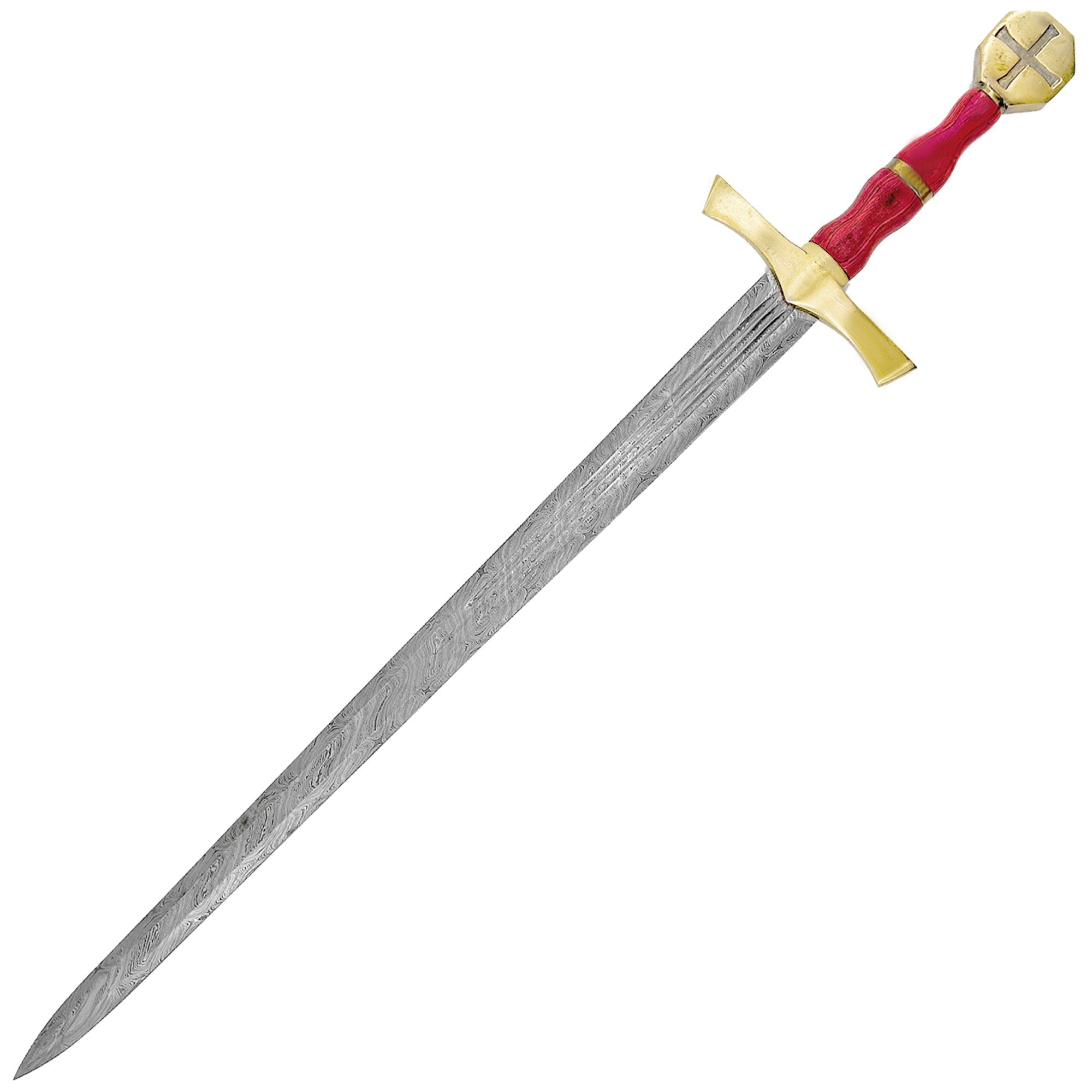 Templar Legacy Damascus Sword Forged in Honor Sword - Tophatter Daily Deals