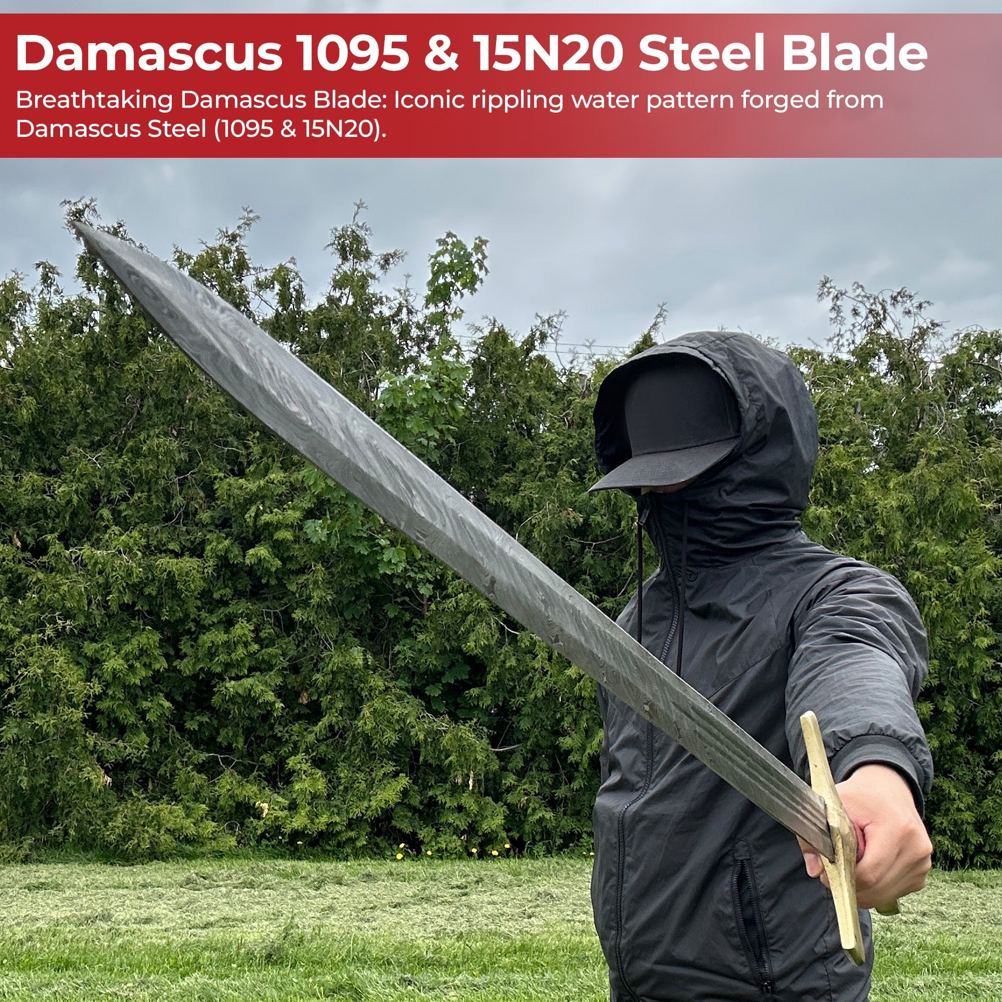 Templar Legacy Damascus Sword Forged in Honor Sword - Tophatter Daily Deals
