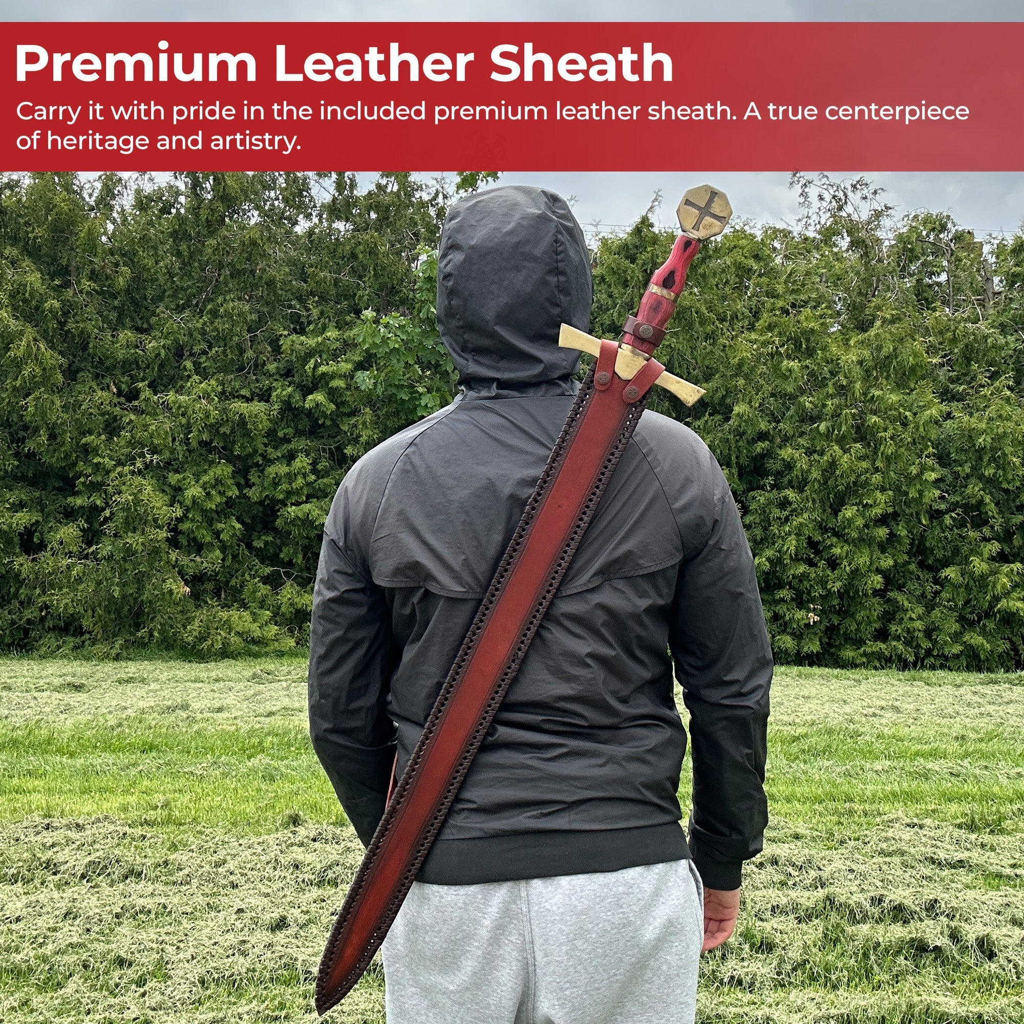 Templar Legacy Damascus Sword Forged in Honor Sword - Tophatter Daily Deals