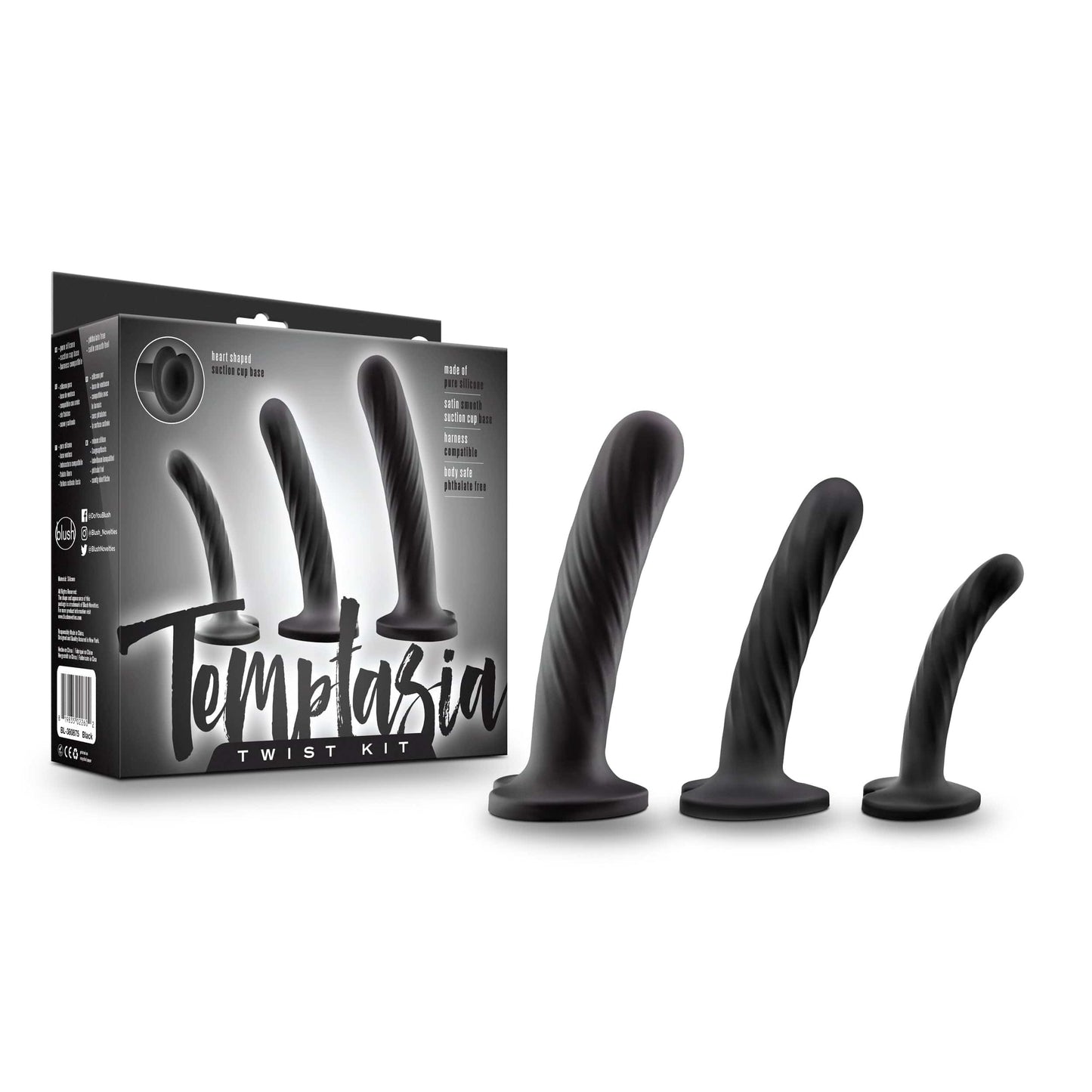 Temptasia Twist Kit Set of Three Unique Swirling Dildos > Sex Toys > Dilators - Tophatter Daily Deals