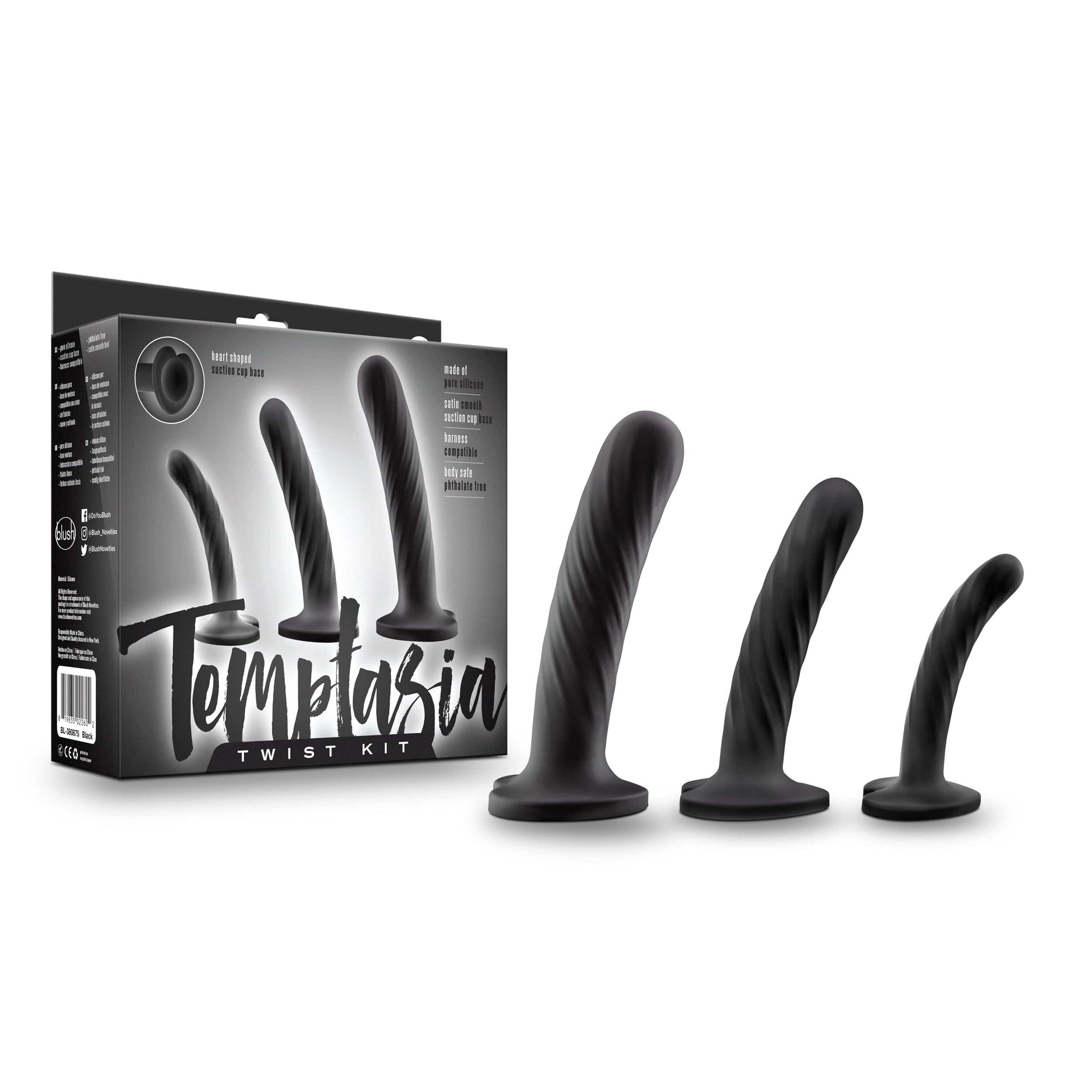 Temptasia Twist Kit Set of Three Unique Swirling Dildos > Sex Toys > Dilators - Tophatter Daily Deals