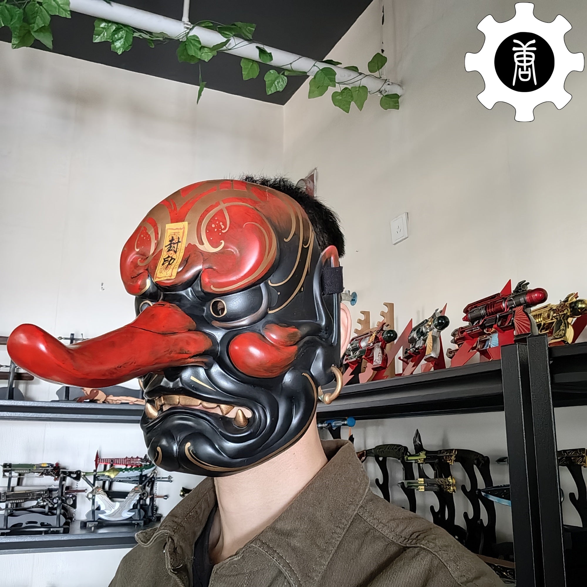 3D Printed Tengu Mask Japanese Style Wearable Mask Cosplay Prop - Tophatter Daily Deals