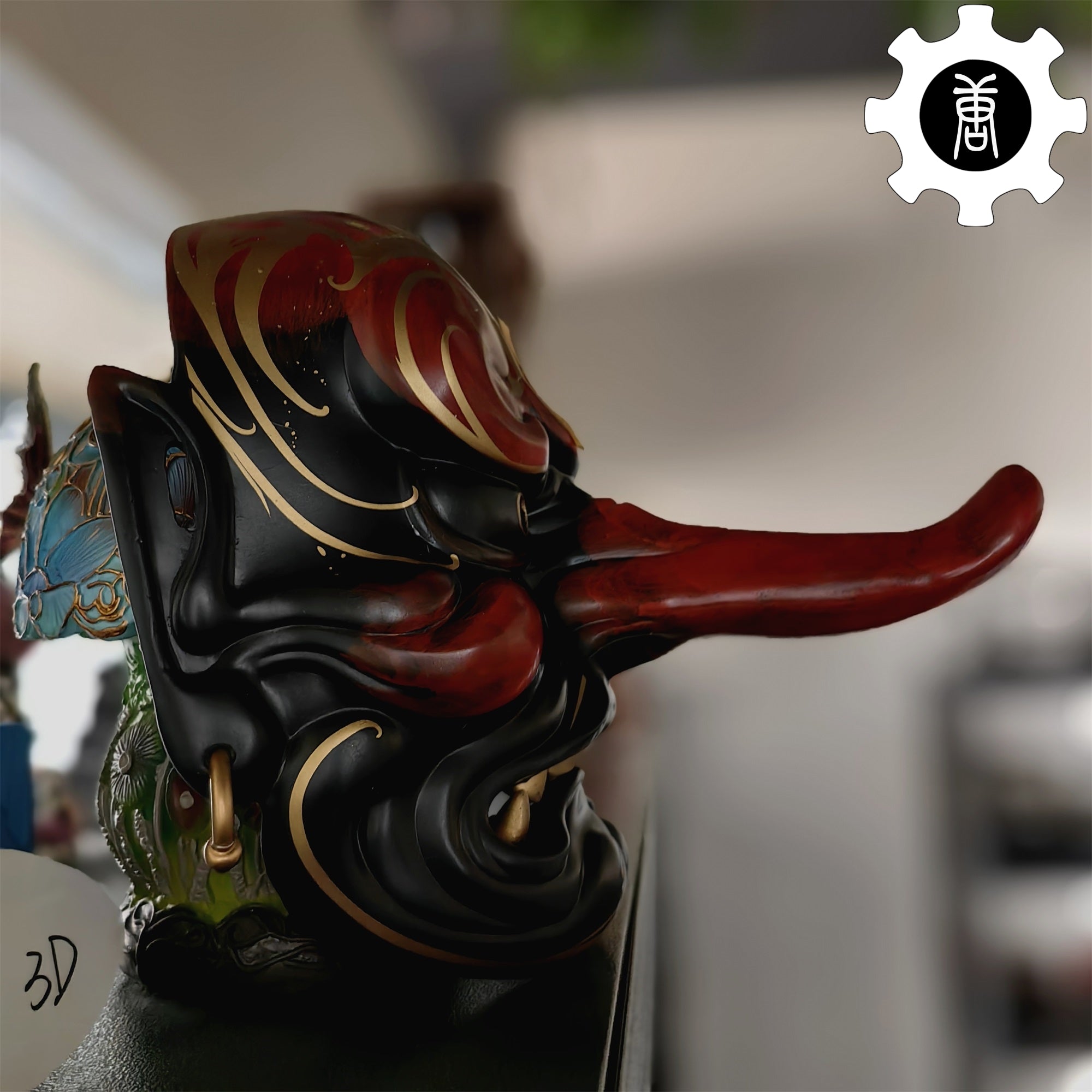 3D Printed Tengu Mask Japanese Style Wearable Mask Cosplay Prop - Tophatter Daily Deals