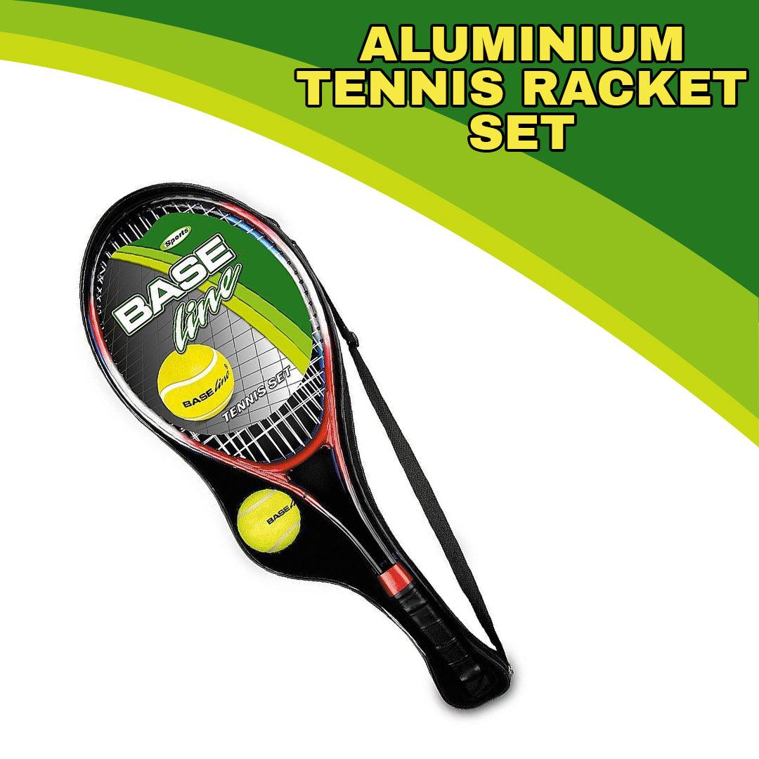 Tennis Racket and Balls - Aluminium Tennis Racket Set (2 Rackets & Ball) Suitable For All Ages Sports & Outdoor - Tophatter Daily Deals