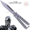 Terminator Butterfly Knife Chrome Mirror Finish Balisong SHINY Knife-Balisong - Tophatter Daily Deals