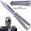 Terminator Butterfly Knife Chrome Mirror Finish Balisong SHINY Knife-Balisong - Tophatter Daily Deals