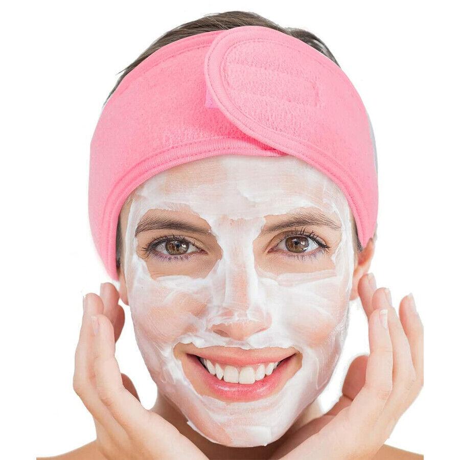 Spa Facial Headband - Make up Hair Band Terry Cloth Headband Stretch Towel for Sport Yoga Shower Pink Health & Beauty - Tophatter Daily Deals