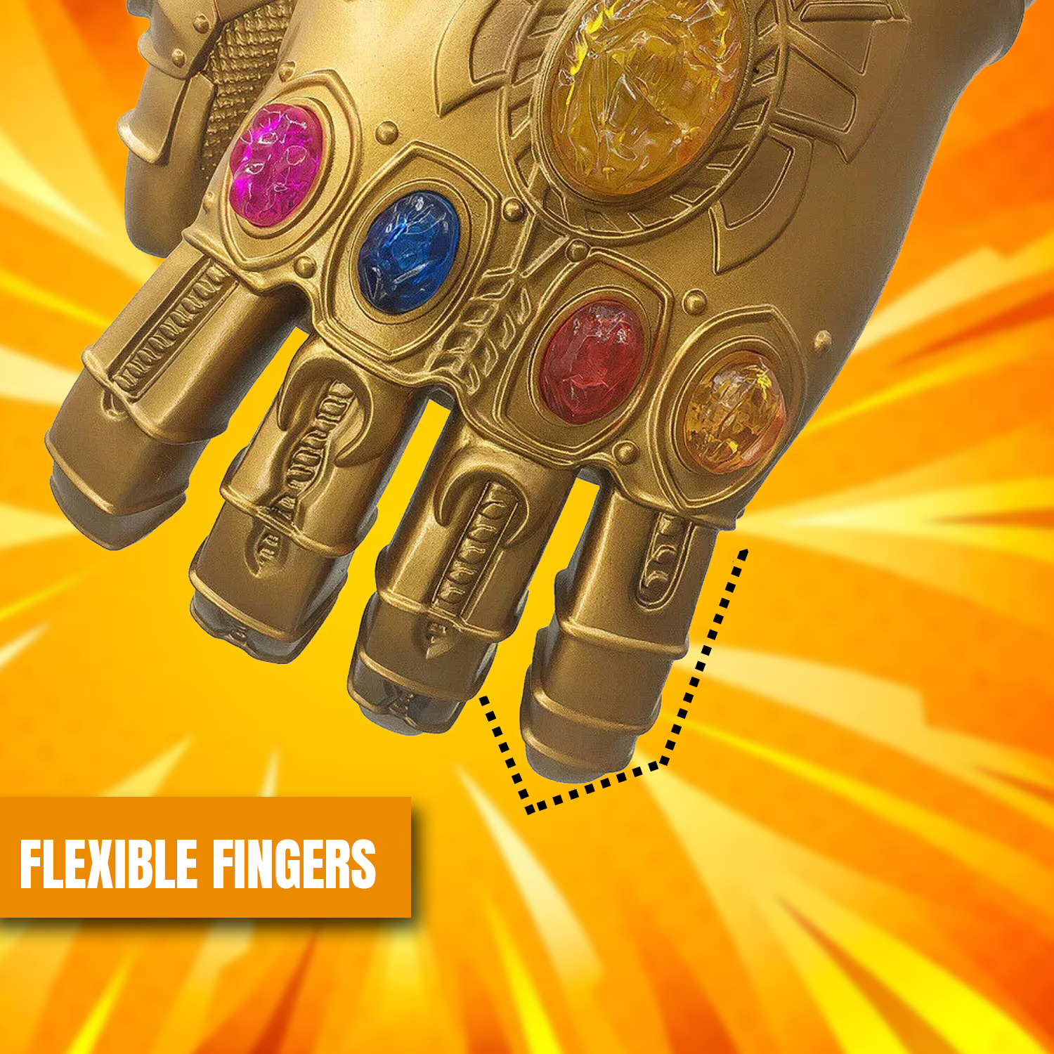 Thanos Infinity Gauntlet – Avengers LED Light Thanos Glove Movable Fingers Cosplay Prop Sports Toys - Tophatter Daily Deals