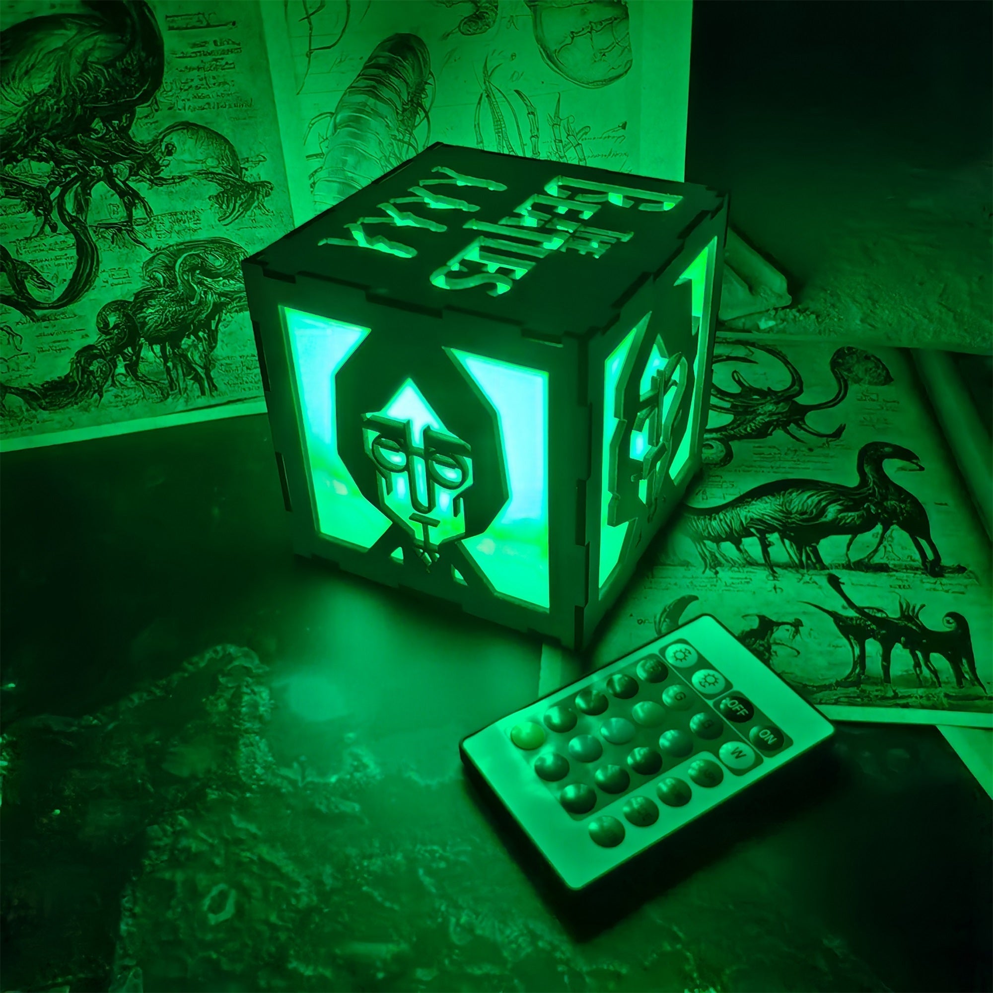 Classical Music Band Inspired Night Light Room Decor Wooden Cube Light - Tophatter Daily Deals