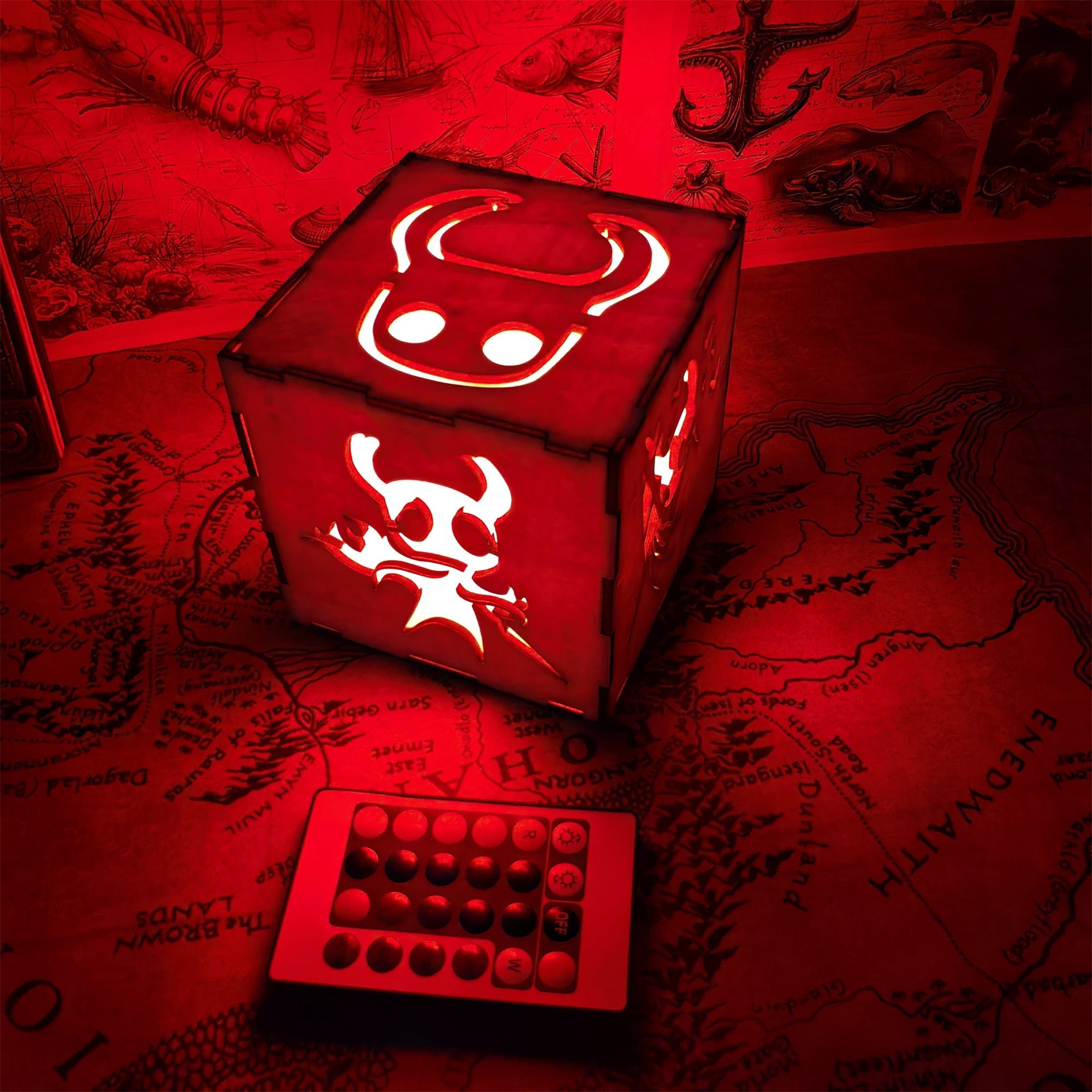 The Knight Inspired Lamp Desk Decor Wooden Cube Light - Tophatter Daily Deals