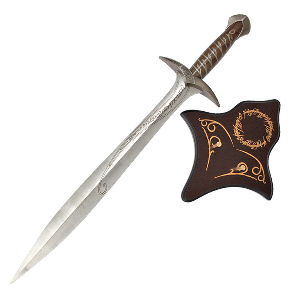 The Lord Of The Rings - Deluxe Sting (80cm, W/ Display Plaque & Sheath) Fantasy Sword - Tophatter Daily Deals