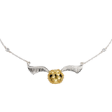 Harry Potter - Official Golden Snitch Necklace (Sterling Silver and 24K Gold Plated) Necklace - Tophatter Daily Deals