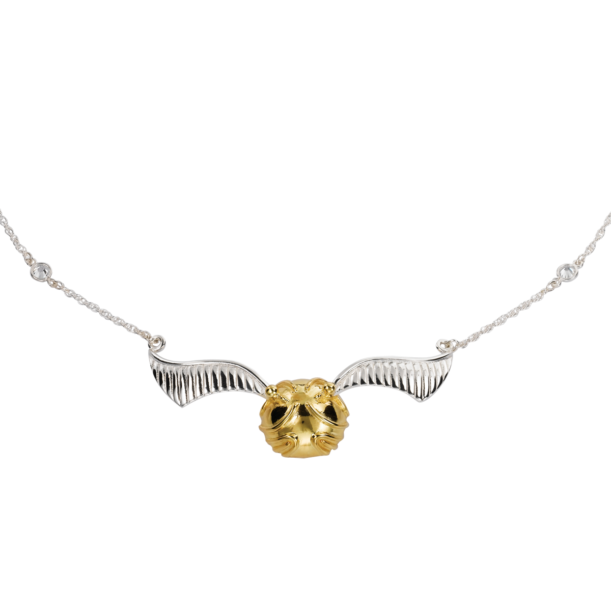 Harry Potter - Official Golden Snitch Necklace (Sterling Silver and 24K Gold Plated) Necklace - Tophatter Daily Deals