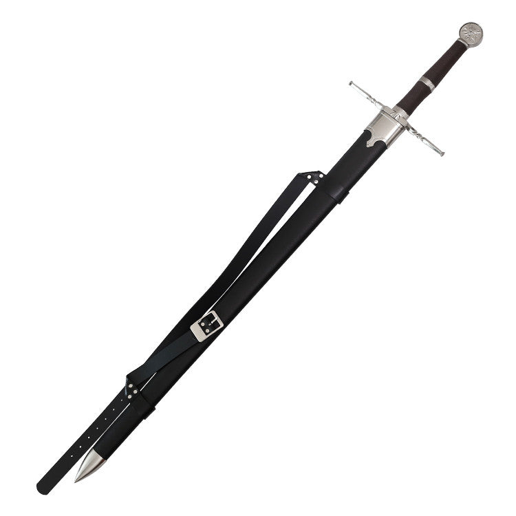 The Witcher - Deluxe Handforged Geralt's Steel Sword (Damascus Steel, Wolf Pommel) Sword - Tophatter Daily Deals