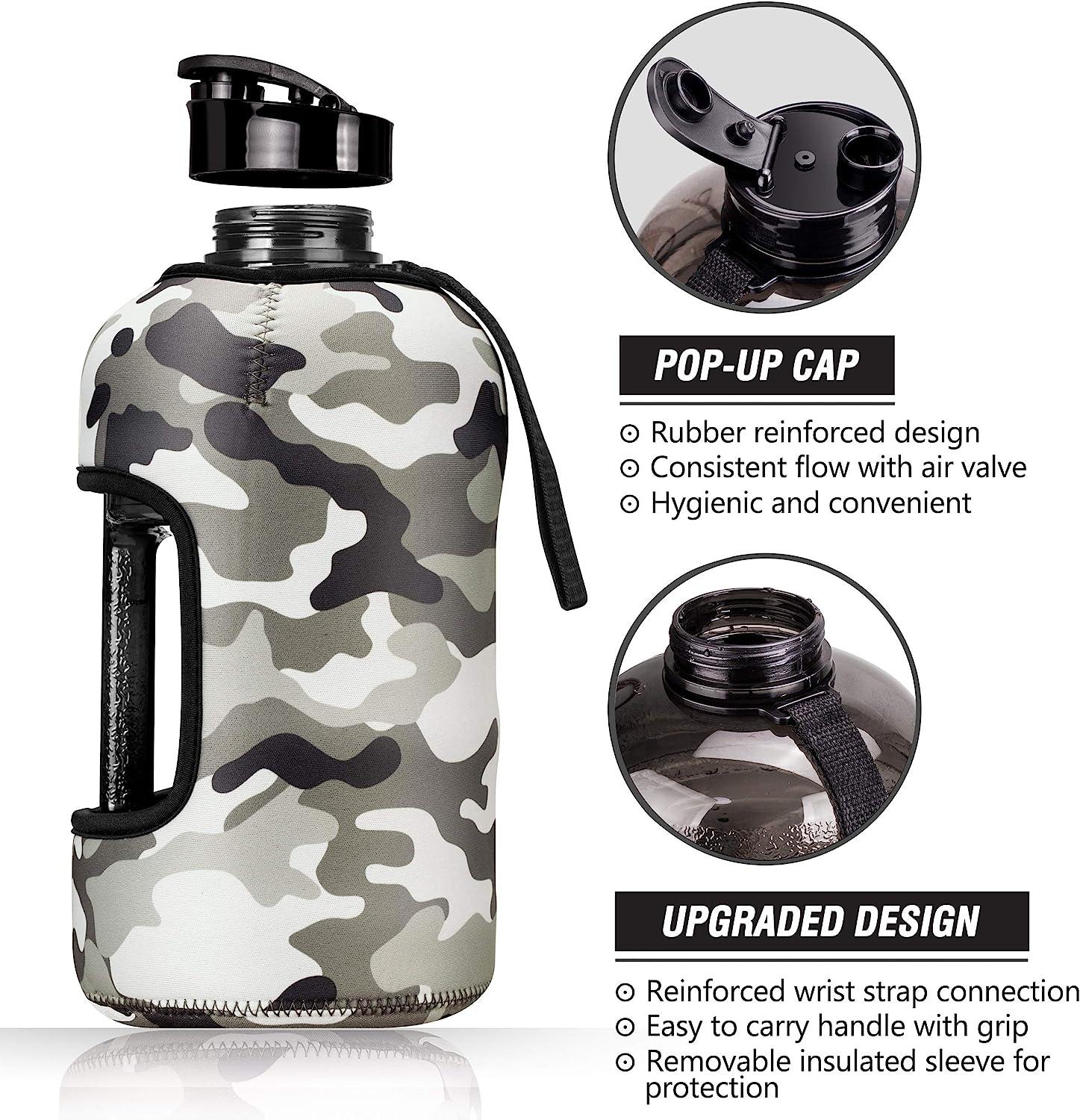 Water Bottle Sleeve - Big Sports Water Bottle 2.2 L With Insulated Sleeve Built-In Sports & Outdoor - Tophatter Daily Deals