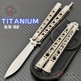 TheONE Butterfly Knife w/ Bushings TITANIUM Balisong - 4X series (clone) Knife-Balisong - Tophatter Daily Deals