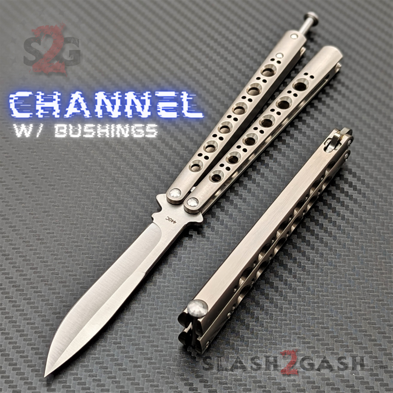 TheONE Butterfly Knife w/ Bushings TITANIUM Balisong - 4X series (clone) Knife-Balisong - Tophatter Daily Deals