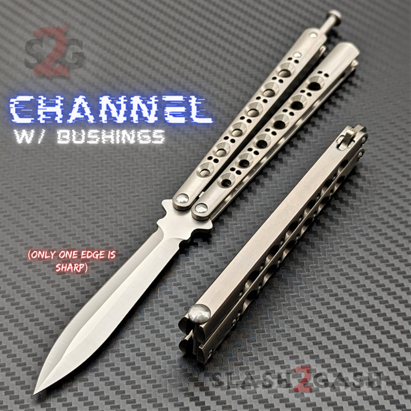 TheONE Butterfly Knife w/ Bushings TITANIUM Balisong - 4X series (clone) Knife-Balisong - Tophatter Daily Deals