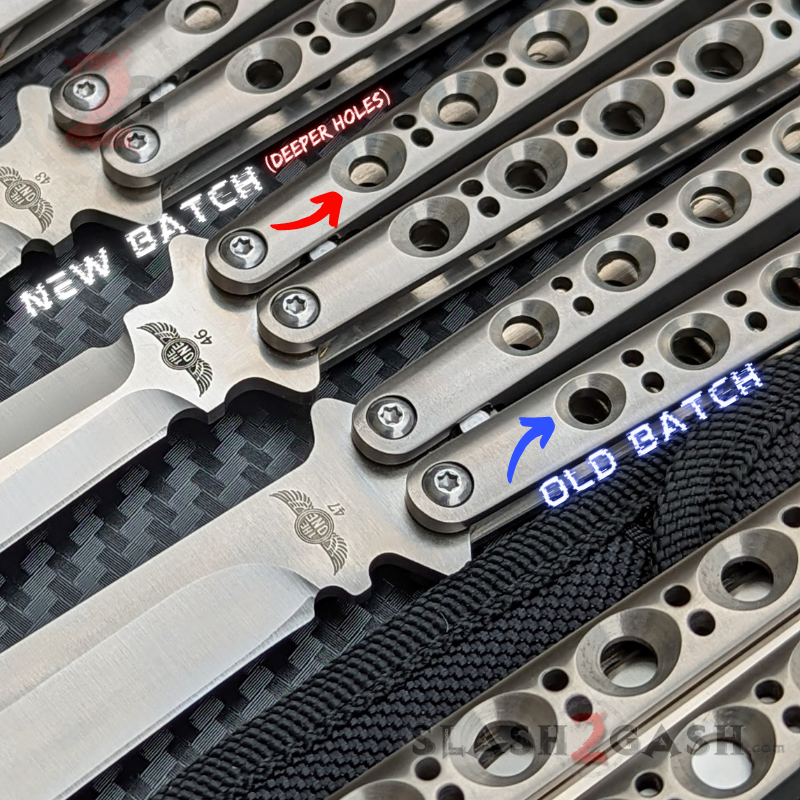 TheONE Butterfly Knife w/ Bushings TITANIUM Balisong - 4X series (clone) Knife-Balisong - Tophatter Daily Deals