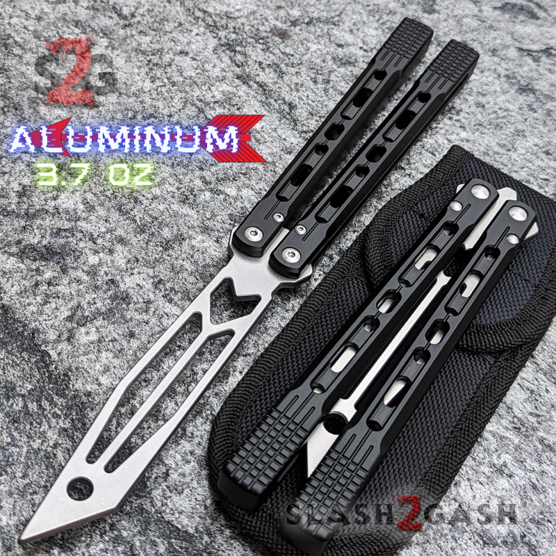 TheONE Channel Balisong ARROW Butterfly Knife w/ Zen Pins - ORIGINAL Black - TRAINER Knife-Balisong - Tophatter Daily Deals