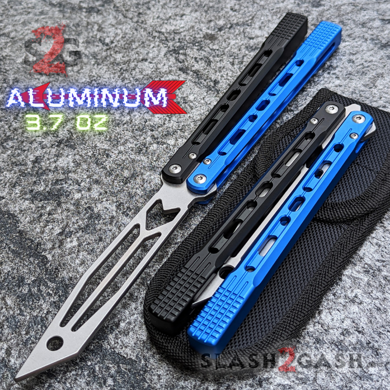 TheONE Channel Balisong ARROW Butterfly Knife w/ Zen Pins - ORIGINAL Multi (Black Blue) - TRAINER Knife-Balisong - Tophatter Daily Deals