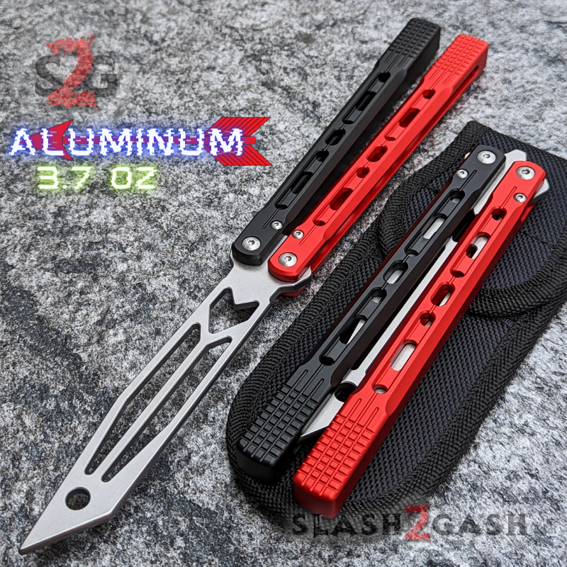 TheONE Channel Balisong ARROW Butterfly Knife w/ Zen Pins - ORIGINAL Multi (Black Red) - TRAINER Knife-Balisong - Tophatter Daily Deals