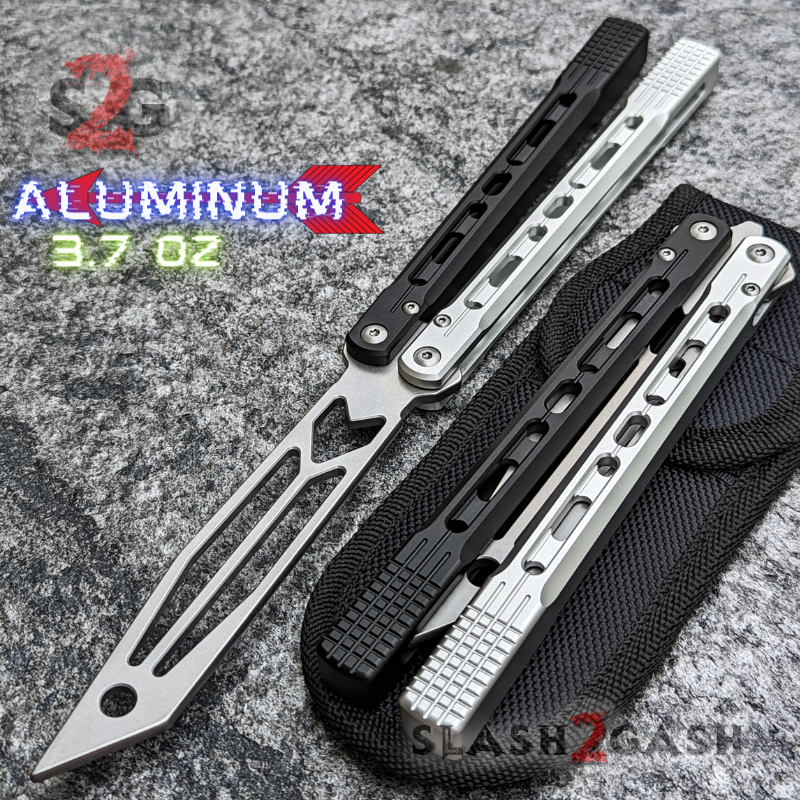 TheONE Channel Balisong ARROW Butterfly Knife w/ Zen Pins - ORIGINAL Multi (Black Silver) - TRAINER Knife-Balisong - Tophatter Daily Deals