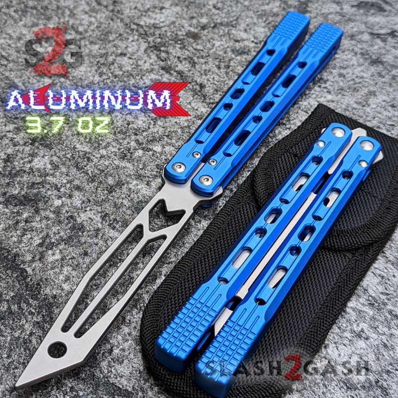 TheONE Channel Balisong ARROW Butterfly Knife w/ Zen Pins - ORIGINAL Blue - TRAINER Knife-Balisong - Tophatter Daily Deals