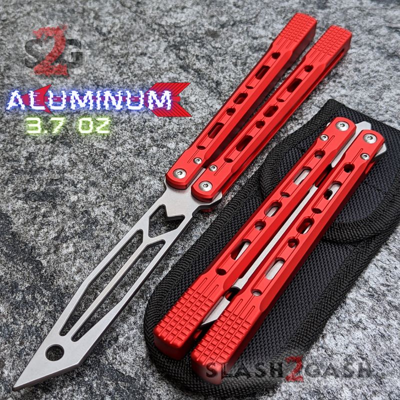 TheONE Channel Balisong ARROW Butterfly Knife w/ Zen Pins - ORIGINAL Red - TRAINER Knife-Balisong - Tophatter Daily Deals