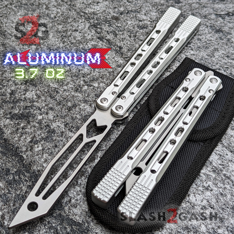 TheONE Channel Balisong ARROW Butterfly Knife w/ Zen Pins - ORIGINAL Silver - TRAINER Knife-Balisong - Tophatter Daily Deals