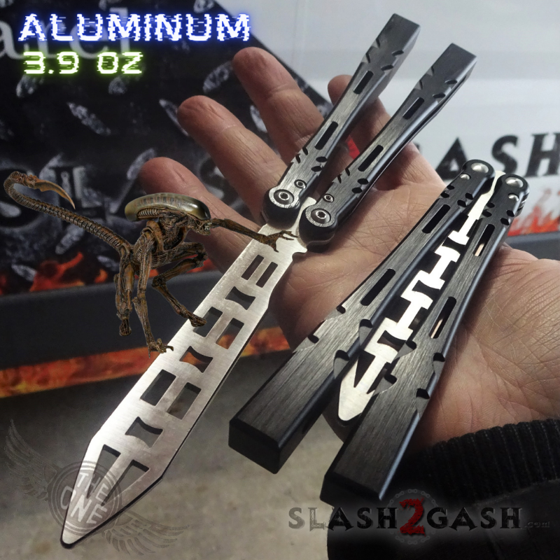 TheONE Channel Balisong ALIEN Butterfly Knife w/ Zen Pins - ORIGINAL Knife-Balisong - Tophatter Daily Deals