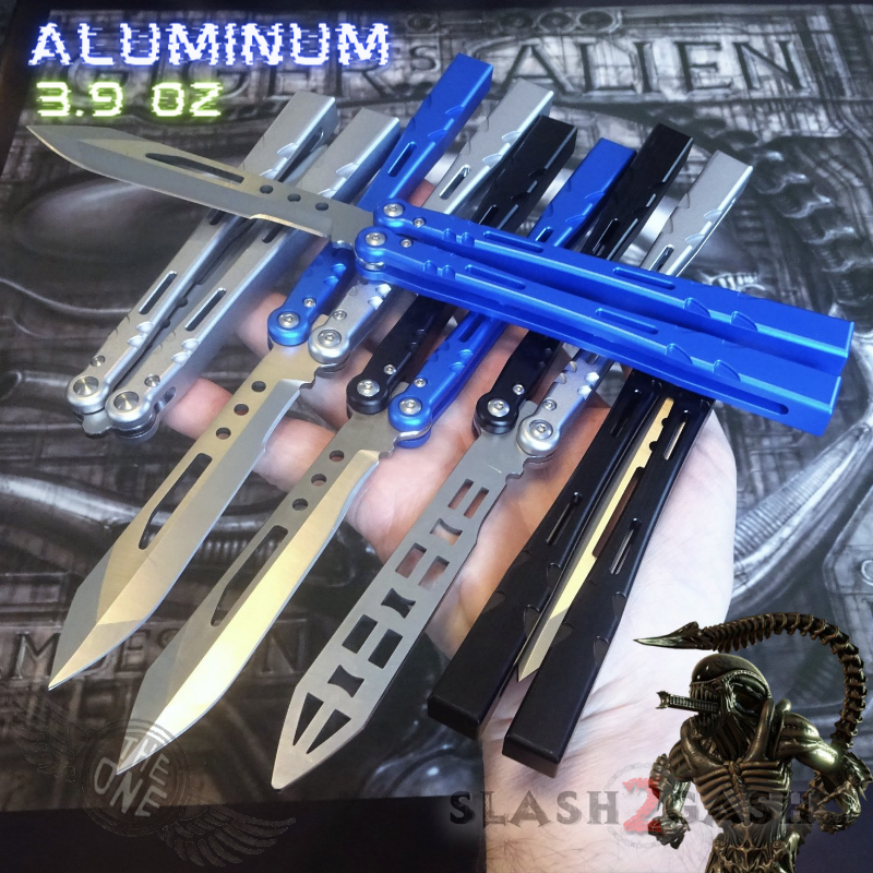 TheONE Channel Balisong ALIEN Butterfly Knife w/ Zen Pins - ORIGINAL Knife-Balisong - Tophatter Daily Deals