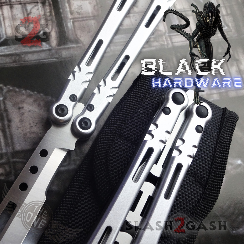 TheONE Channel Balisong ALIEN Butterfly Knife w/ Zen Pins - INKED Knife-Balisong - Tophatter Daily Deals