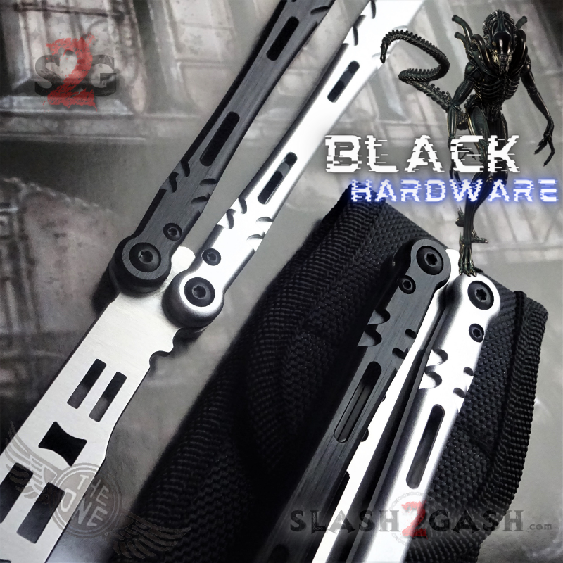 TheONE Channel Balisong ALIEN Butterfly Knife w/ Zen Pins - INKED Knife-Balisong - Tophatter Daily Deals