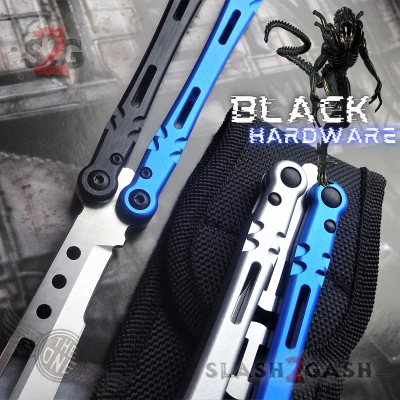 TheONE Channel Balisong ALIEN Butterfly Knife w/ Zen Pins - INKED Knife-Balisong - Tophatter Daily Deals