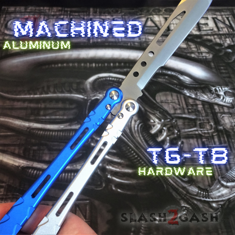 TheONE Channel Balisong ALIEN Butterfly Knife w/ Zen Pins - ORIGINAL Knife-Balisong - Tophatter Daily Deals