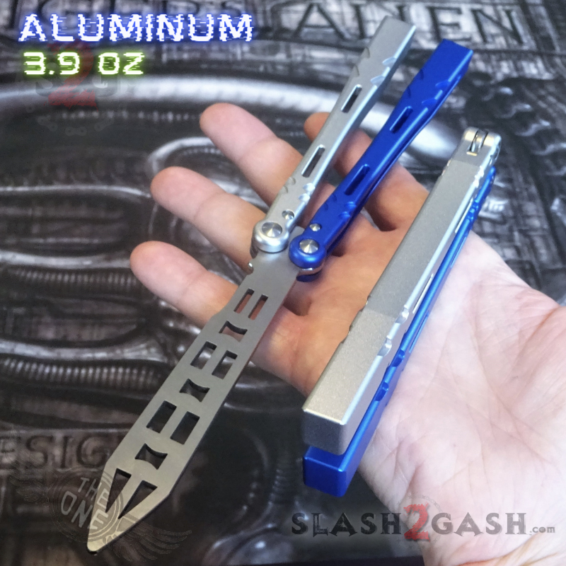 TheONE Channel Balisong ALIEN Butterfly Knife w/ Zen Pins - ORIGINAL Knife-Balisong - Tophatter Daily Deals