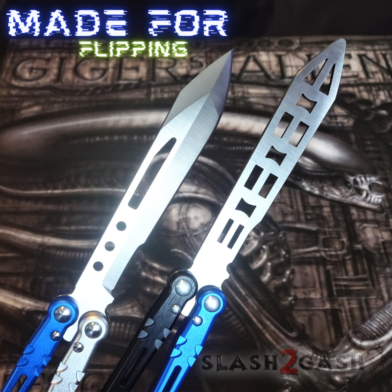 TheONE Channel Balisong ALIEN Butterfly Knife w/ Zen Pins - ORIGINAL Knife-Balisong - Tophatter Daily Deals