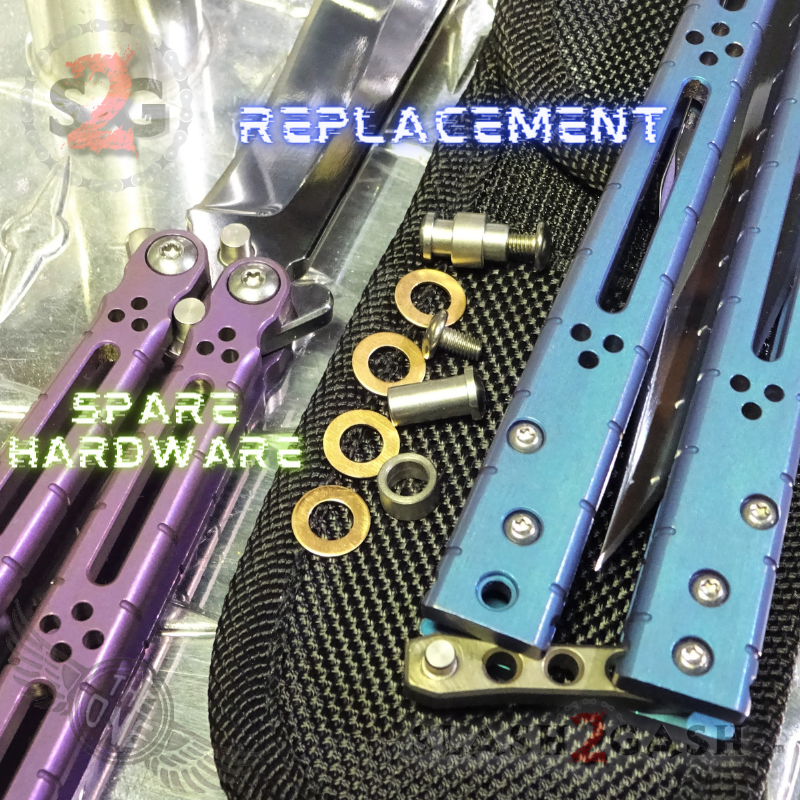 TheONE Balisong D2 TITANIUM Butterfly Knife (clone) Lizard - Silver/Grey Knife-Balisong - Tophatter Daily Deals