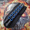 TheONE Butterfly Knife 440C Channel Balisong - Tanto Blue Holes Black+Blue WITH bushings (blade will be satin) Knife-Balisong - Tophatter Daily Deals