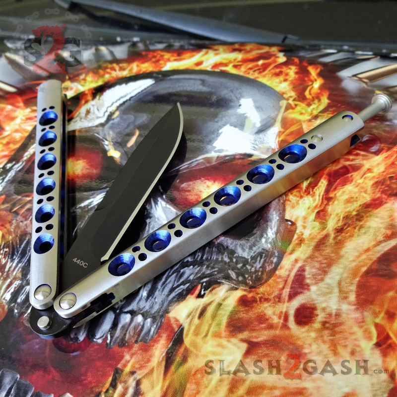 TheONE Butterfly Knife w/ BUSHINGS 440C Channel Balisong - BEST Version Knife-Balisong - Tophatter Daily Deals