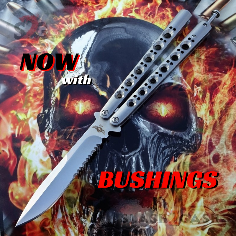 TheONE Butterfly Knife w/ BUSHINGS 440C Channel Balisong - BEST Version Knife-Balisong - Tophatter Daily Deals