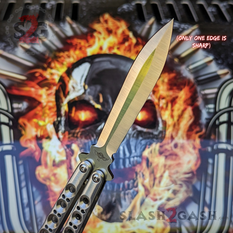 TheONE Butterfly Knife w/ BUSHINGS 440C Channel Balisong - BEST Version Knife-Balisong - Tophatter Daily Deals