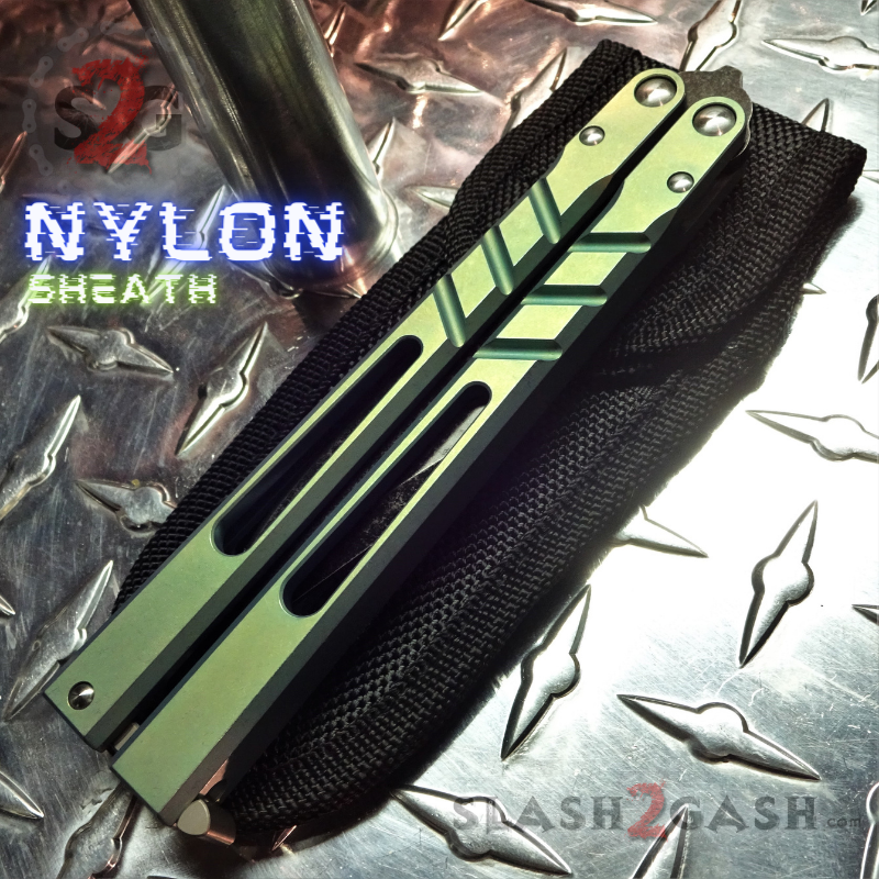 TheONE CHAB Balisong Clone TITANIUM Butterfly Knife D2 w/ Zen Pins - V1 Knife-Balisong - Tophatter Daily Deals